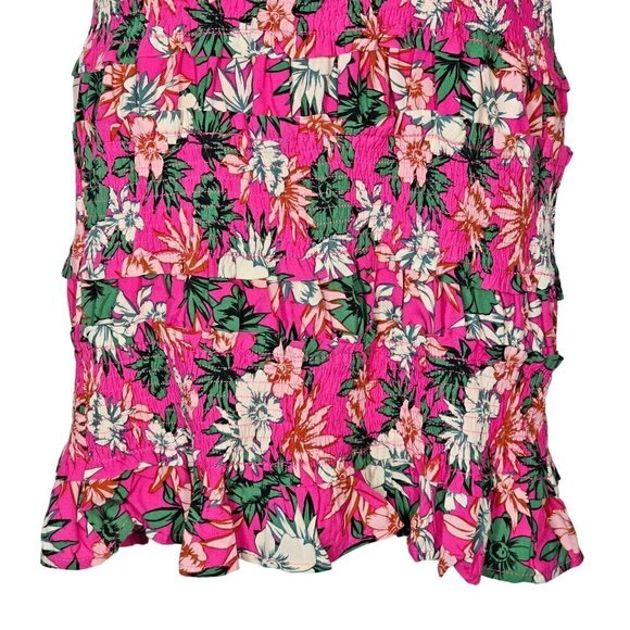 Lost+Wander Meet Me In Bali Floral Mini Smocked Dress Pink Women Medium NWT - Picture 7 of 15